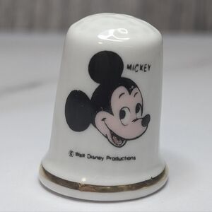Vintage Mickey Mouse Bone China Thimble